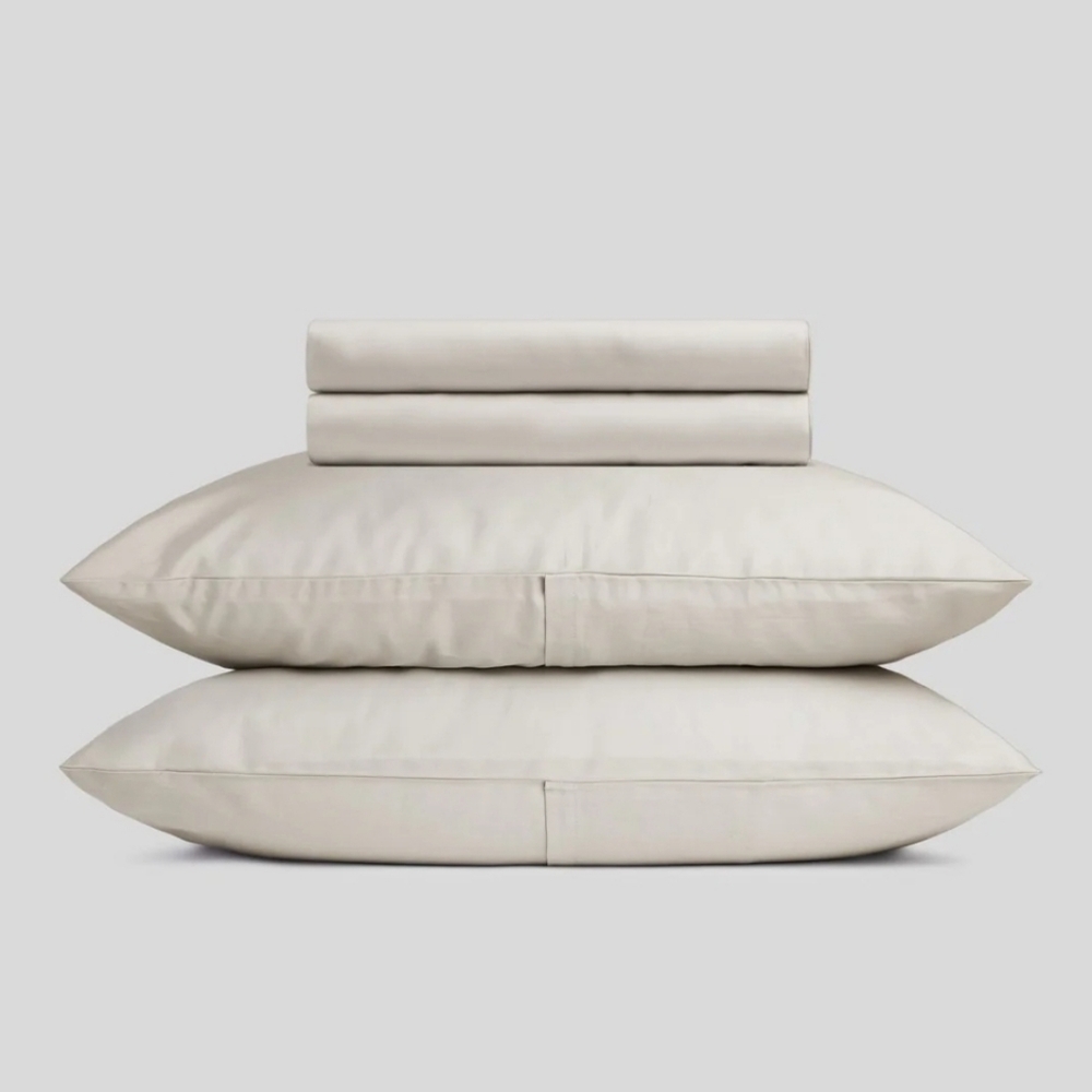 Parachute 100% Cotton Sateen Bone Sheet Set! Queen (411)